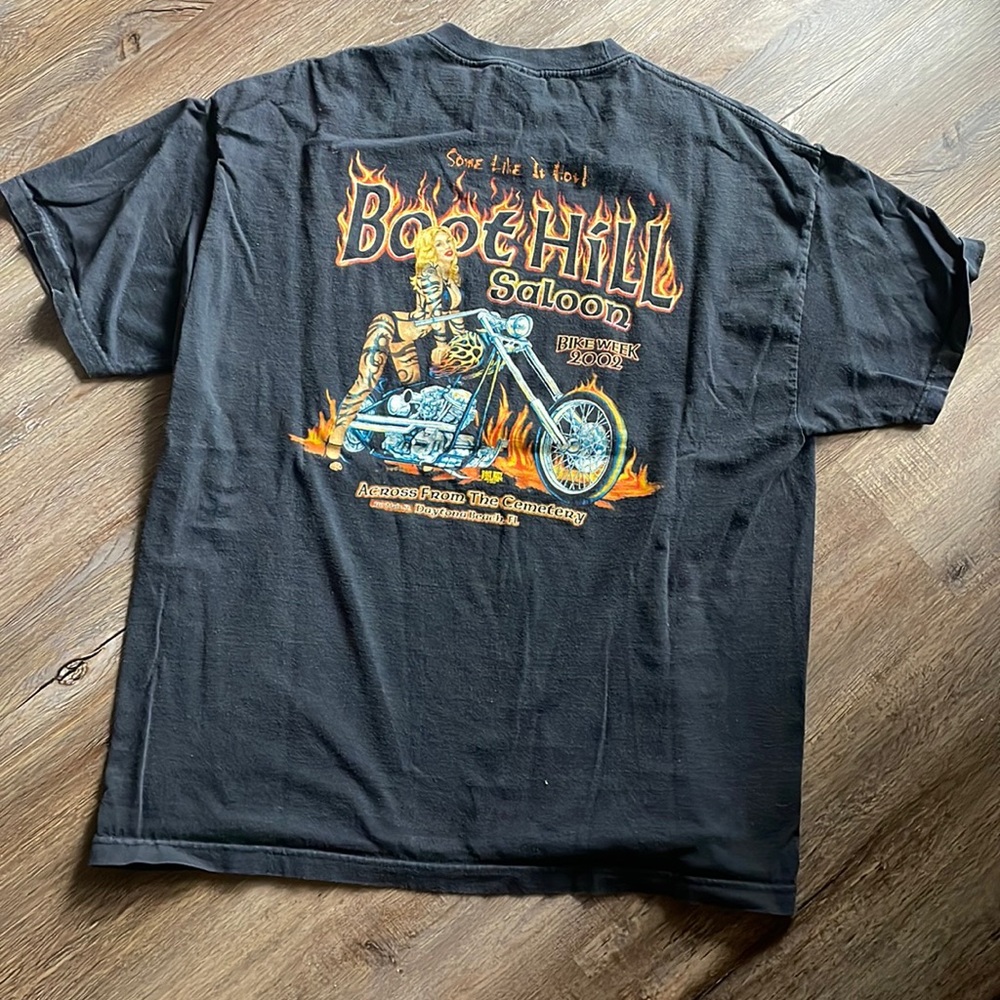 🏍️ Vintage 2002 Boot Hill Saloon Daytona Biker Tee